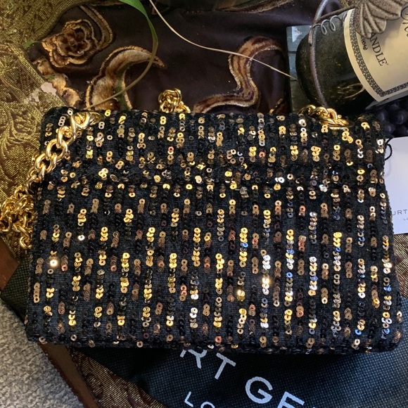 SOLD⛔️Authentic KURT GEIGER LONDON sequins Flap Crosby/shoulder bag - Picture 9 of 16